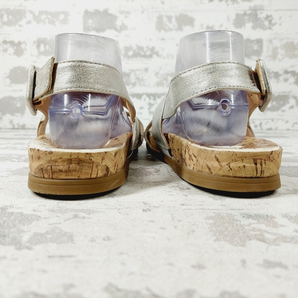 Life Stride Holiday Cork Silver Summer Sandal V341 - Picture 6 of 14